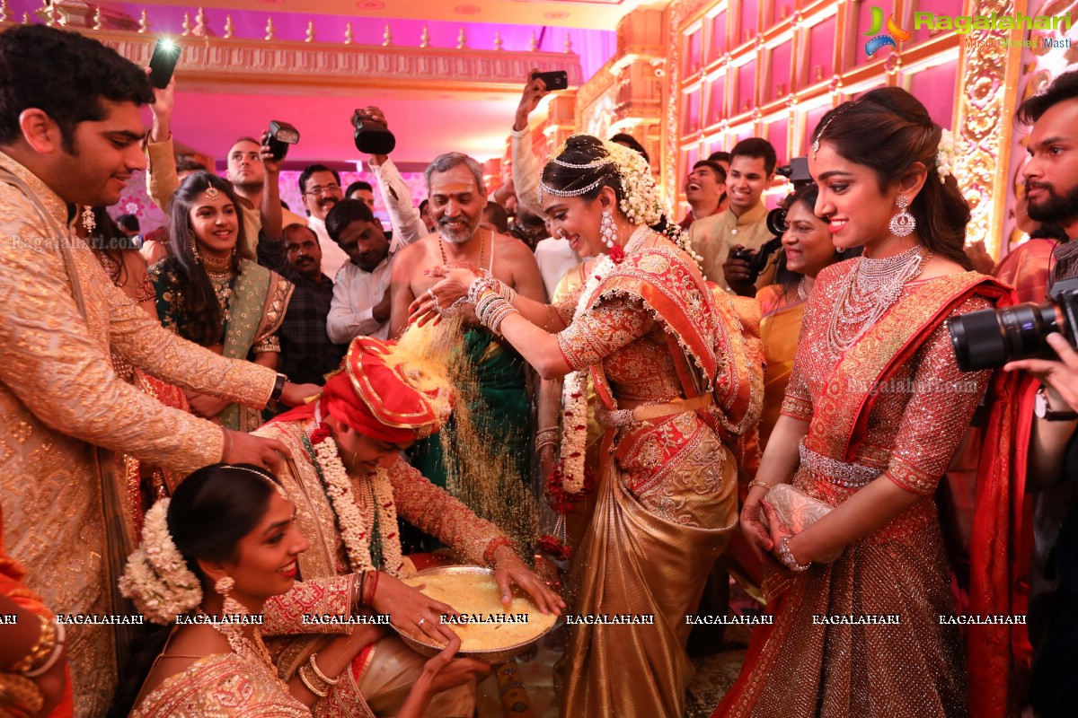 Grand Wedding of Keshav Reddy with Veena Reddy at GMR Grounds, Hyderabad