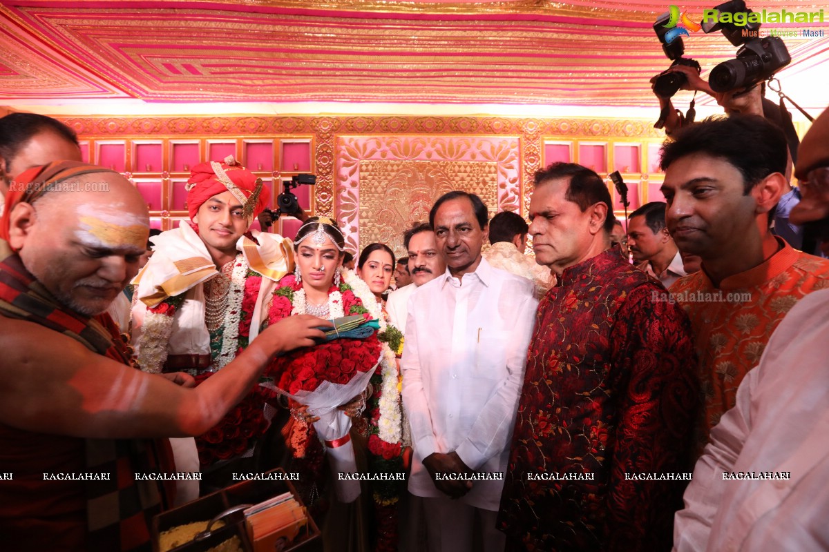 Grand Wedding of Keshav Reddy with Veena Reddy at GMR Grounds, Hyderabad