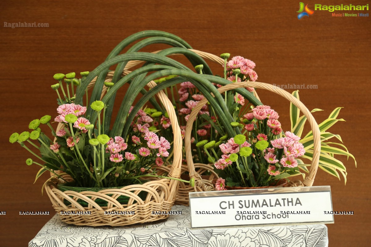 Ikebana International Hyderabad Chapter #250 - Floral Synergy - Annual Ikebana Exhibition at Hotel Daspalla, Hyderabad