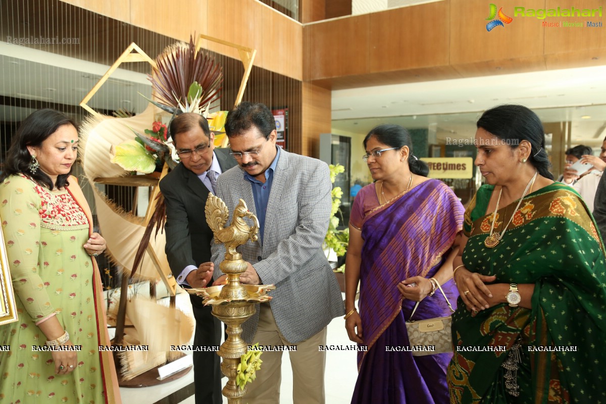 Ikebana International Hyderabad Chapter #250 - Floral Synergy - Annual Ikebana Exhibition at Hotel Daspalla, Hyderabad