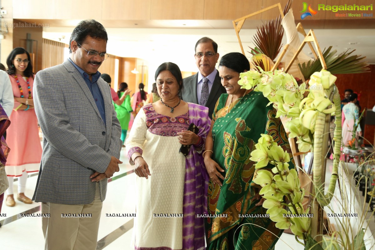 Ikebana International Hyderabad Chapter #250 - Floral Synergy - Annual Ikebana Exhibition at Hotel Daspalla, Hyderabad