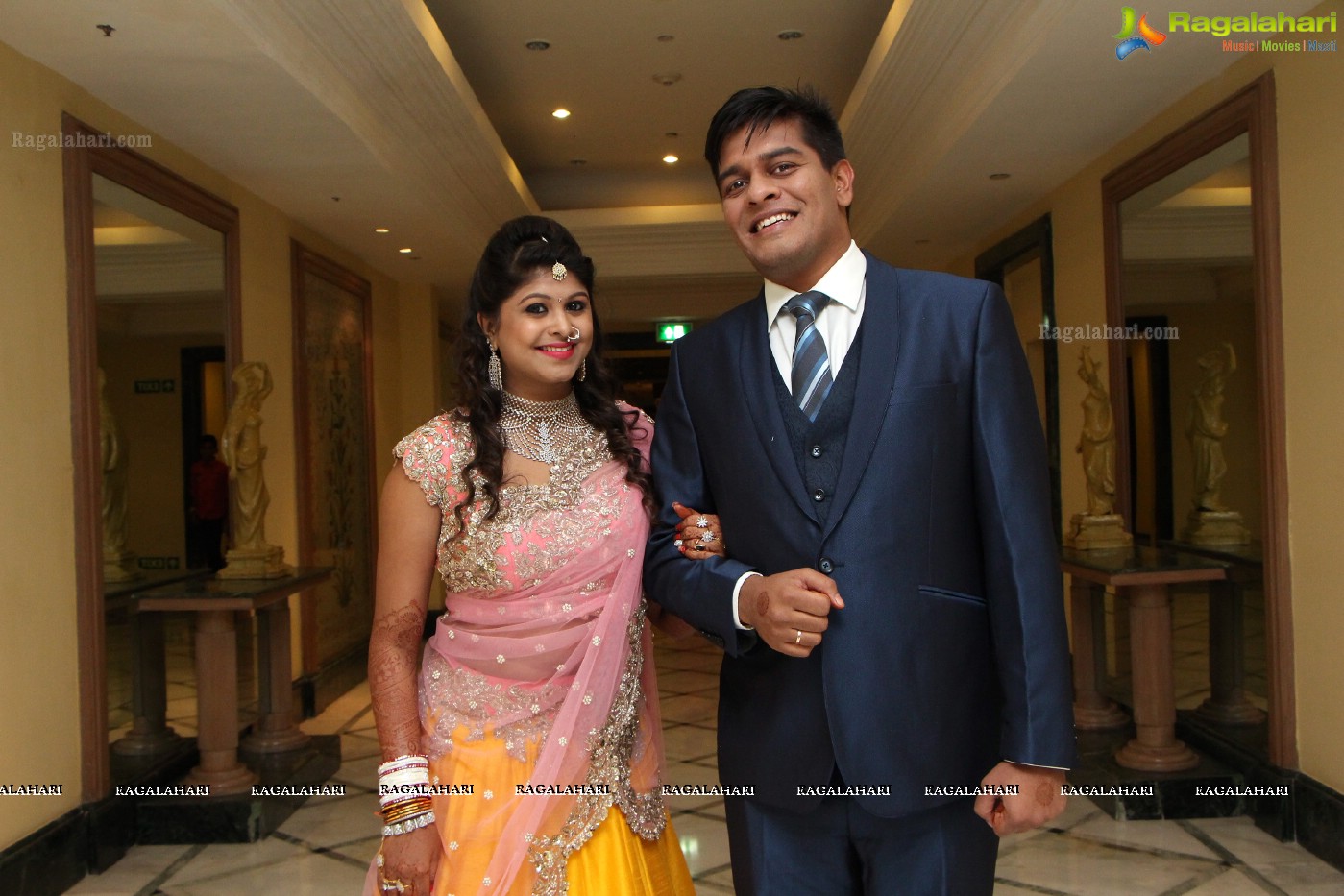 Kushal (Brother of Actress Ashmita) - Shivani Wedding Reception, Hyder Mahal at ITC Kakatiya