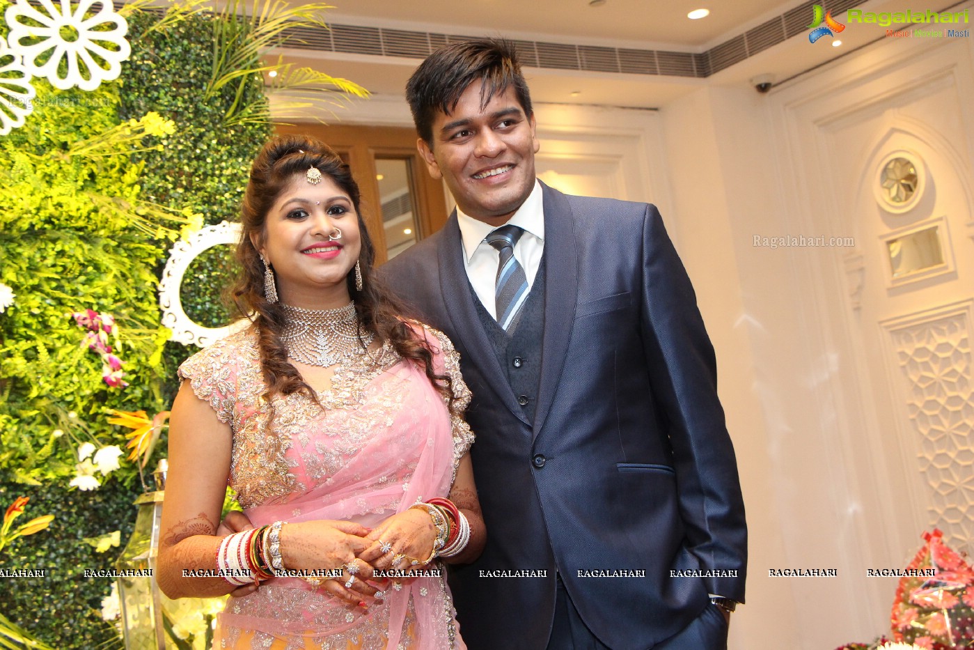 Kushal (Brother of Actress Ashmita) - Shivani Wedding Reception, Hyder Mahal at ITC Kakatiya