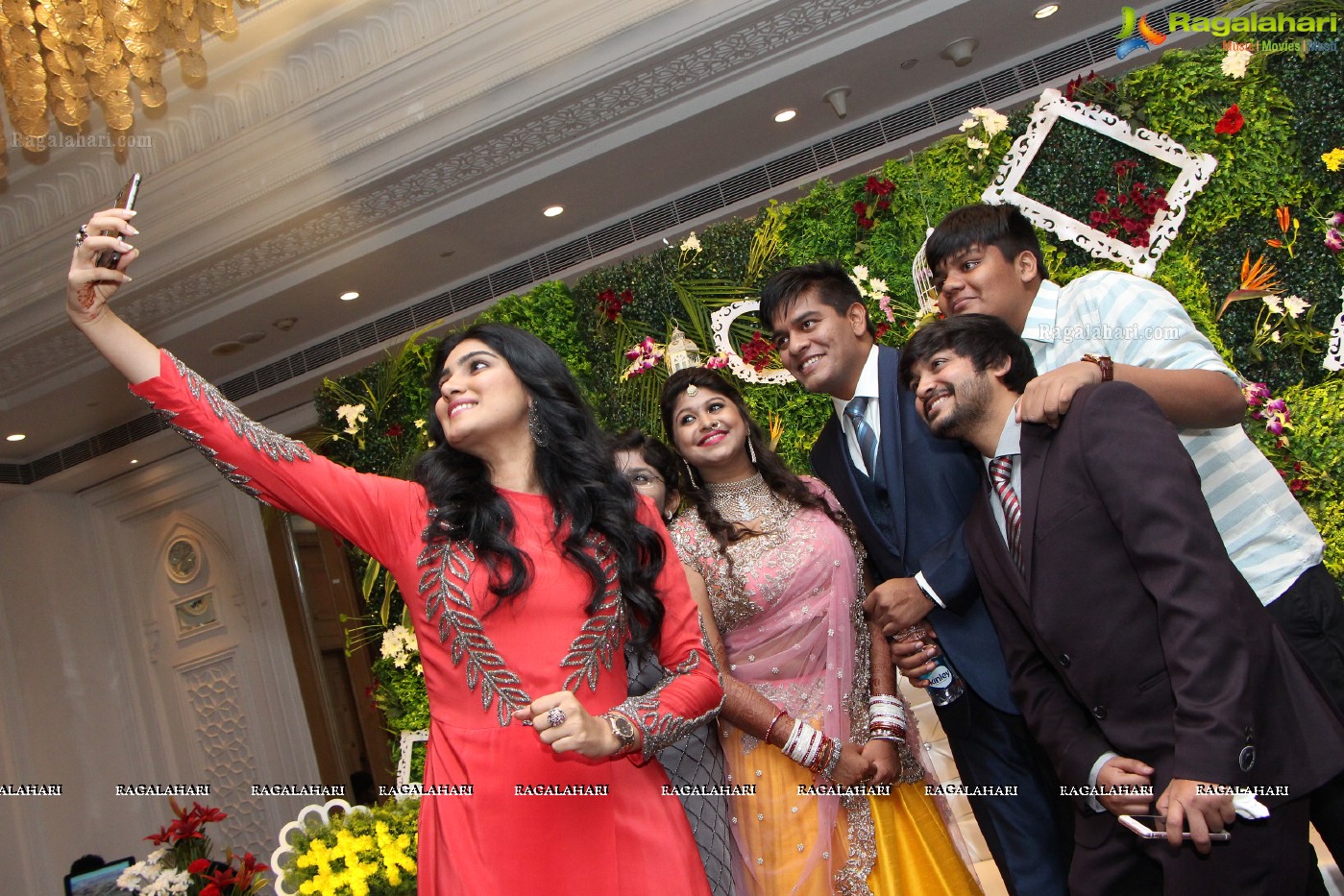 Kushal (Brother of Actress Ashmita) - Shivani Wedding Reception, Hyder Mahal at ITC Kakatiya