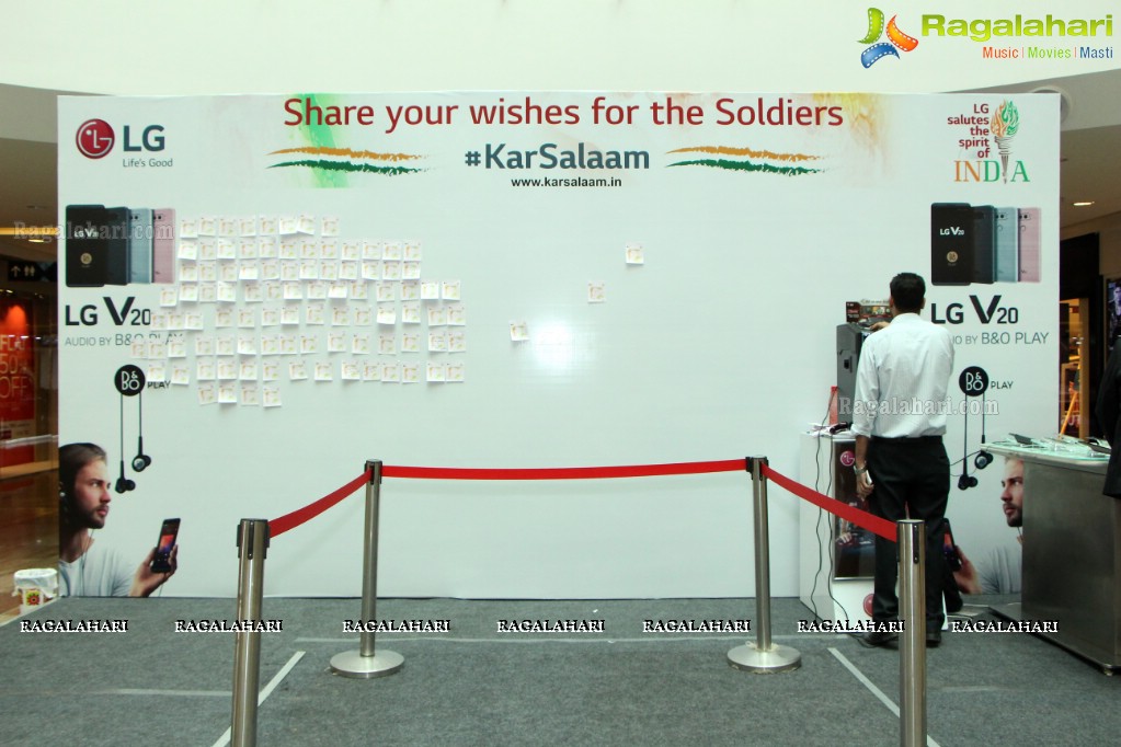 LG Electronics launches KarSalam Initiative - Wishing Indian Soldiers on Republic Day at Forum Sujana Mall, Hyderabad