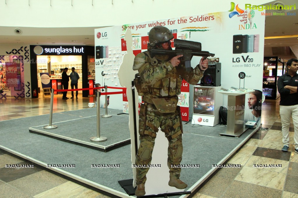 LG Electronics launches KarSalam Initiative - Wishing Indian Soldiers on Republic Day at Forum Sujana Mall, Hyderabad