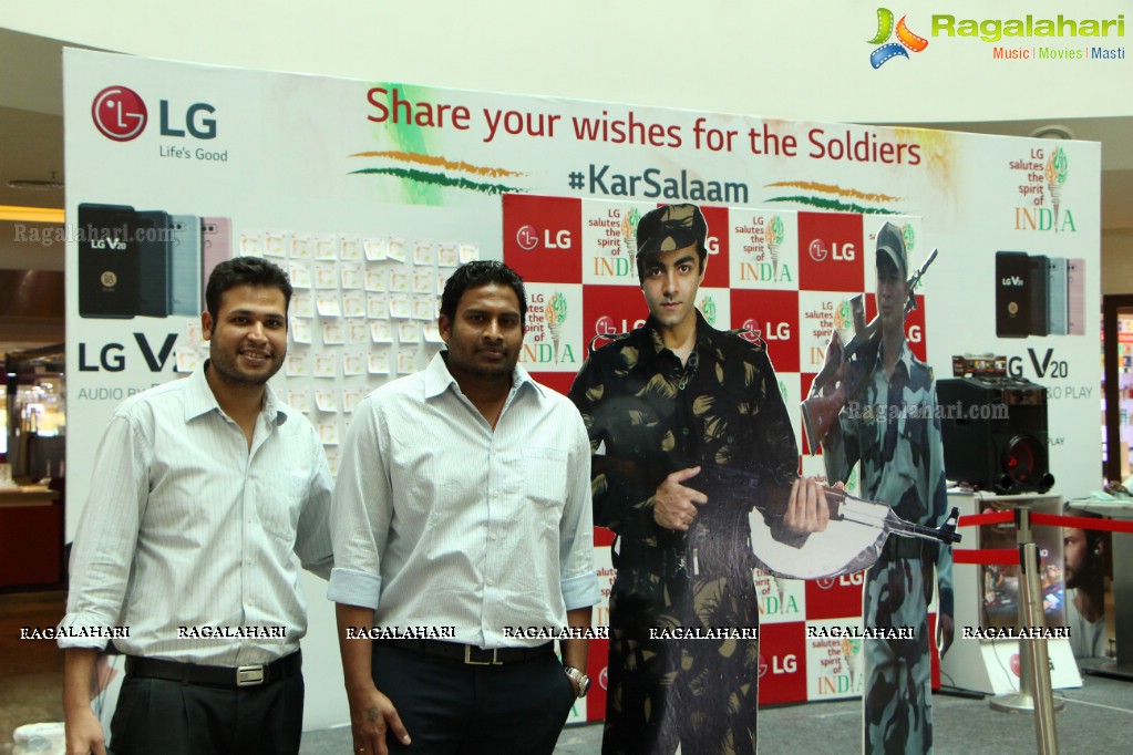 LG Electronics launches KarSalam Initiative - Wishing Indian Soldiers on Republic Day at Forum Sujana Mall, Hyderabad