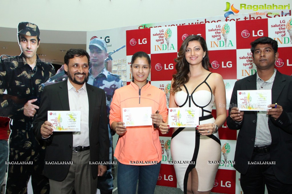 LG Electronics launches KarSalam Initiative - Wishing Indian Soldiers on Republic Day at Forum Sujana Mall, Hyderabad