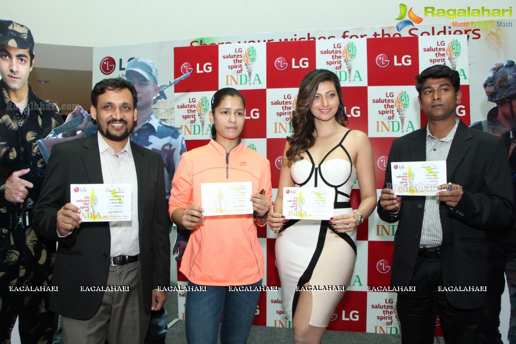 LG Electronics launches KarSalam Initiative - Wishing Indian Soldiers on Republic Day at Forum Sujana Mall, Hyderabad