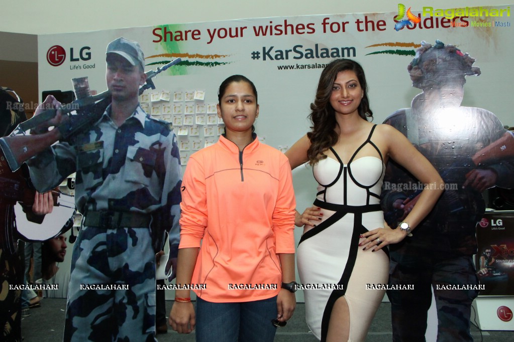 LG Electronics launches KarSalam Initiative - Wishing Indian Soldiers on Republic Day at Forum Sujana Mall, Hyderabad