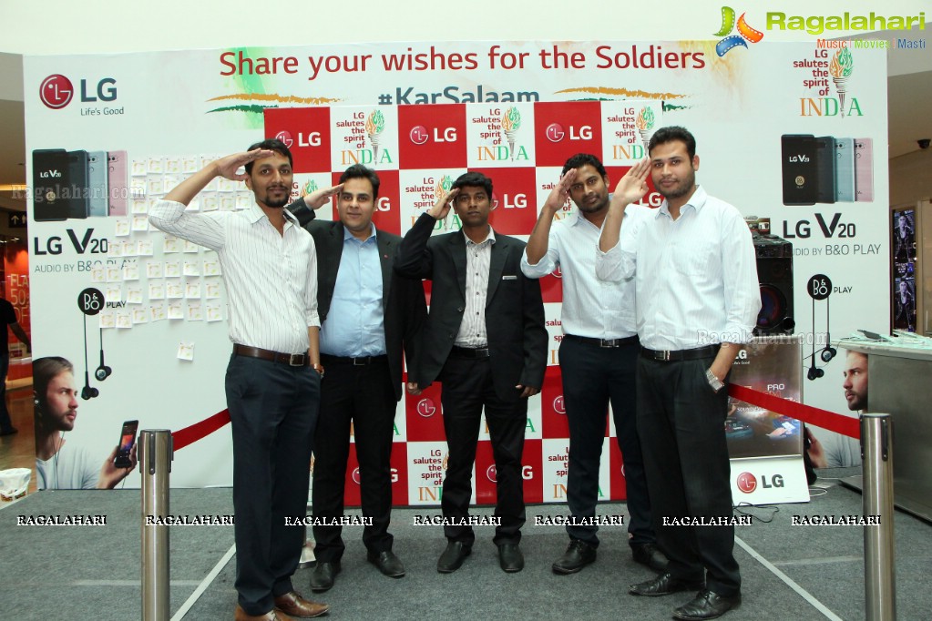 LG Electronics launches KarSalam Initiative - Wishing Indian Soldiers on Republic Day at Forum Sujana Mall, Hyderabad