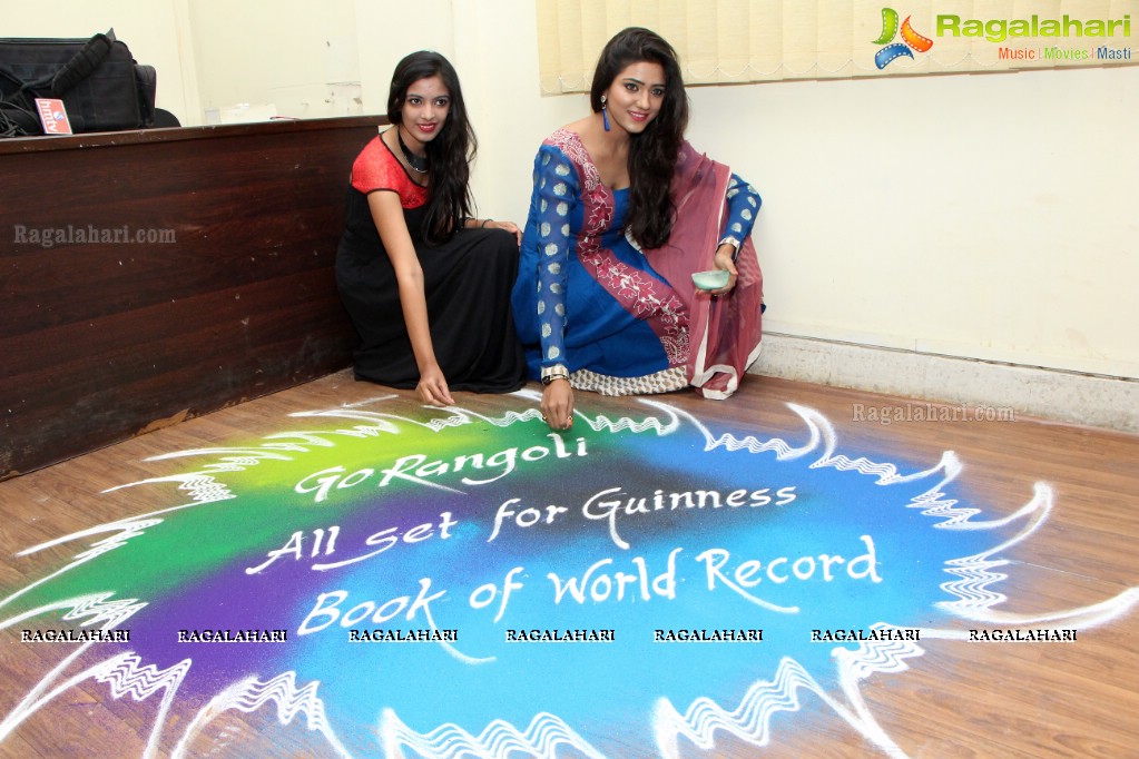 Go Rangoli - Guinness Book of World Record Attempt for Largest Rangoli at Marks Media Center
