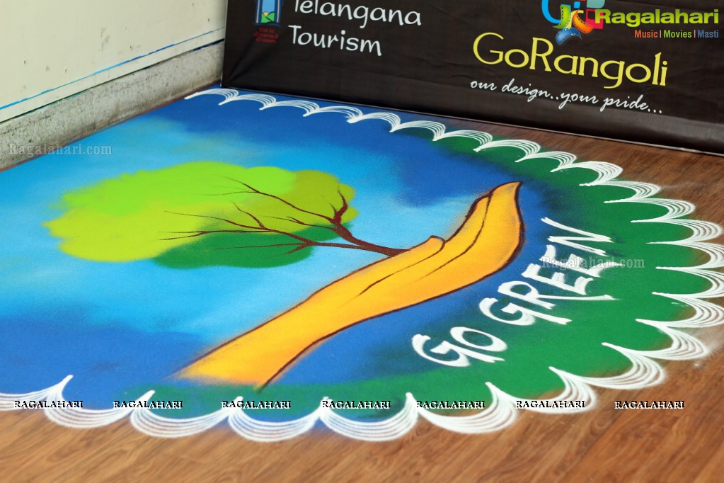 Go Rangoli - Guinness Book of World Record Attempt for Largest Rangoli at Marks Media Center