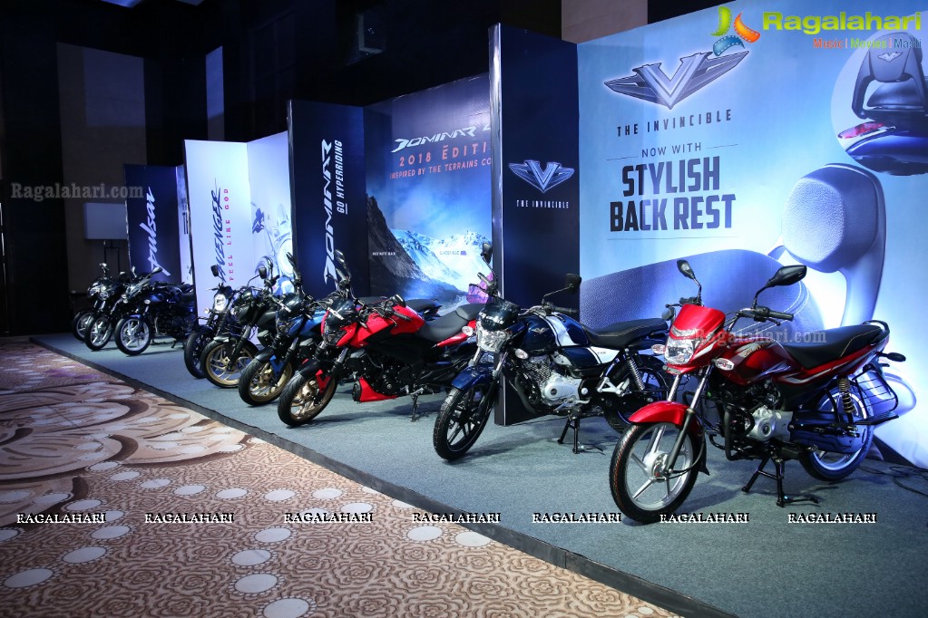 Showcase of the 2018 Range of Bajaj Motorcycle at Park Hyatt