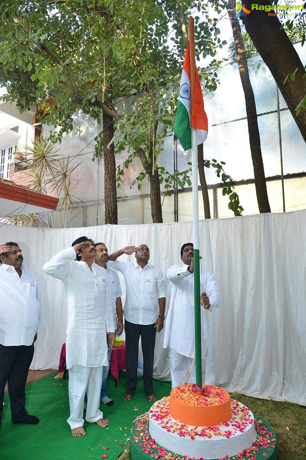 Pawan Kalyan Flag Hoisting at Jana Sena Party Office