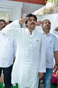 Pawan Kalyan Flag Hoisting