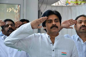 Pawan Kalyan Flag Hoisting