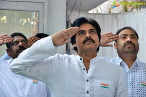 Pawan Kalyan Flag Hoisting