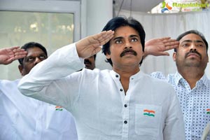 Pawan Kalyan Flag Hoisting