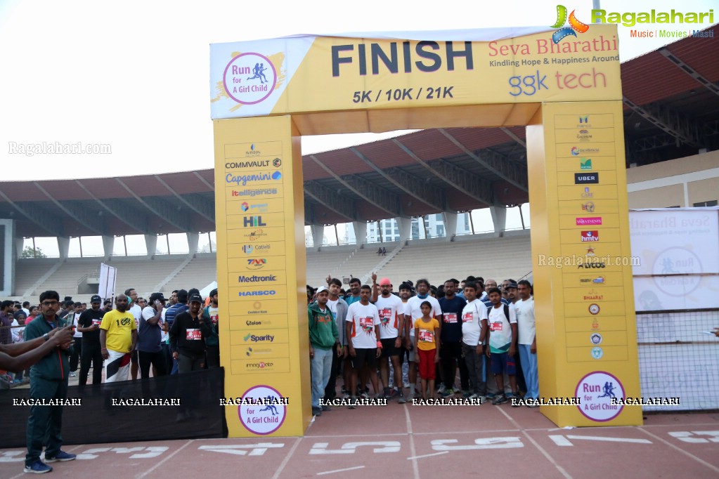 Run For Girl Child by Seva Bharathi at Gachibowli Stadium, Hyderabad