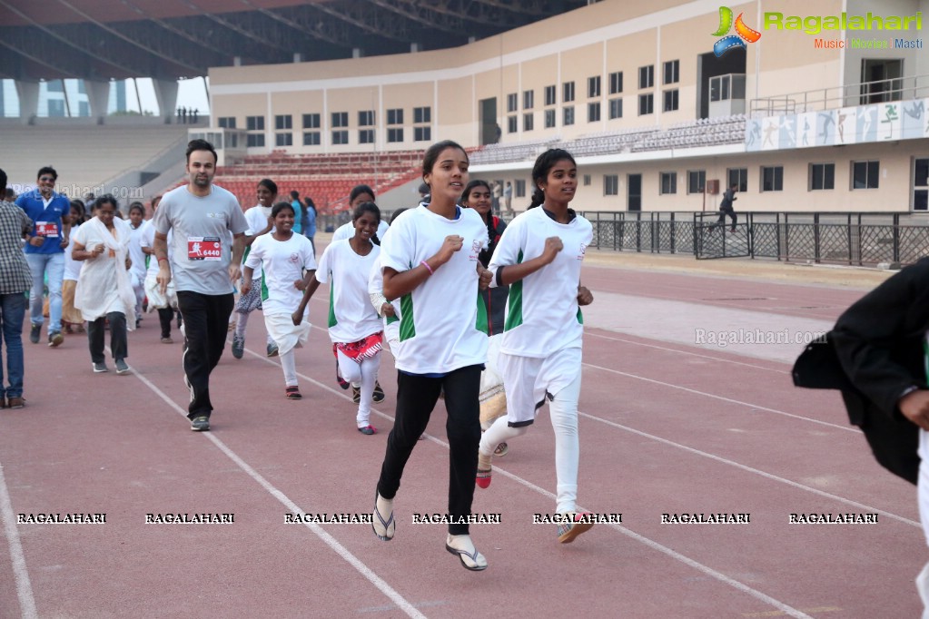 Run For Girl Child by Seva Bharathi at Gachibowli Stadium, Hyderabad