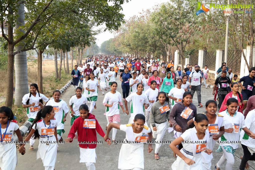 Run For Girl Child by Seva Bharathi at Gachibowli Stadium, Hyderabad