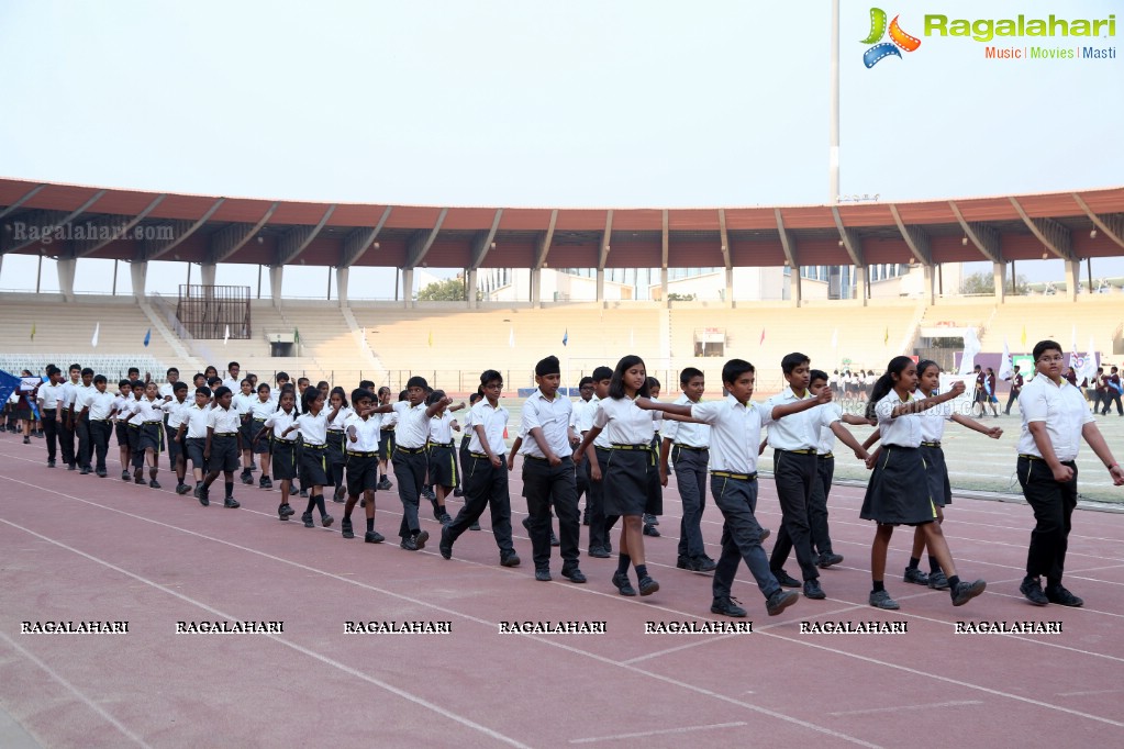 The Gaudium School 3rd Annual Sports Day at GMC Balayogi Stadium, Gachibowli