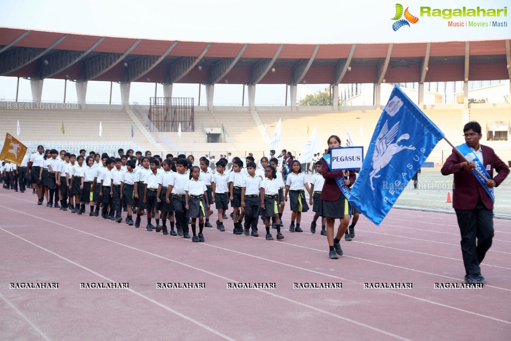 The Gaudium School 3rd Annual Sports Day at GMC Balayogi Stadium, Gachibowli