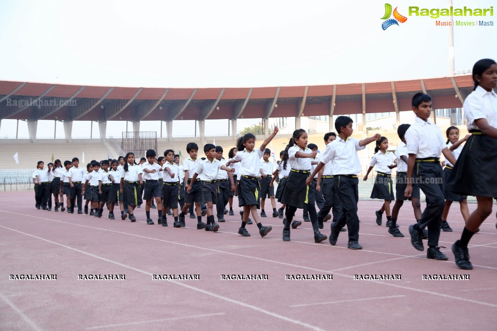 The Gaudium School 3rd Annual Sports Day at GMC Balayogi Stadium, Gachibowli