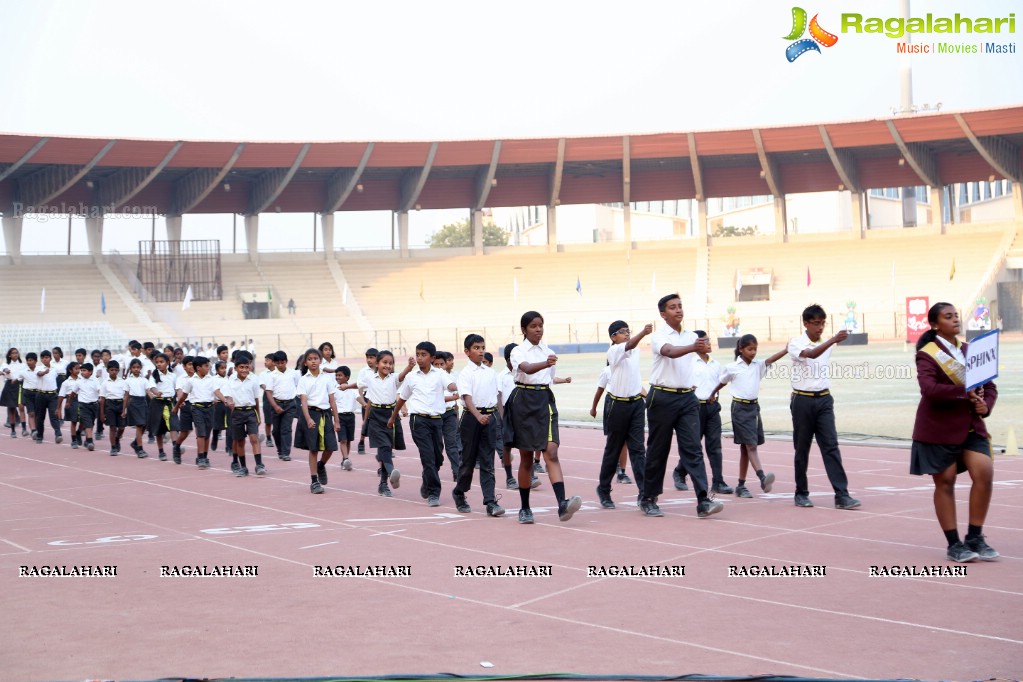 The Gaudium School 3rd Annual Sports Day at GMC Balayogi Stadium, Gachibowli