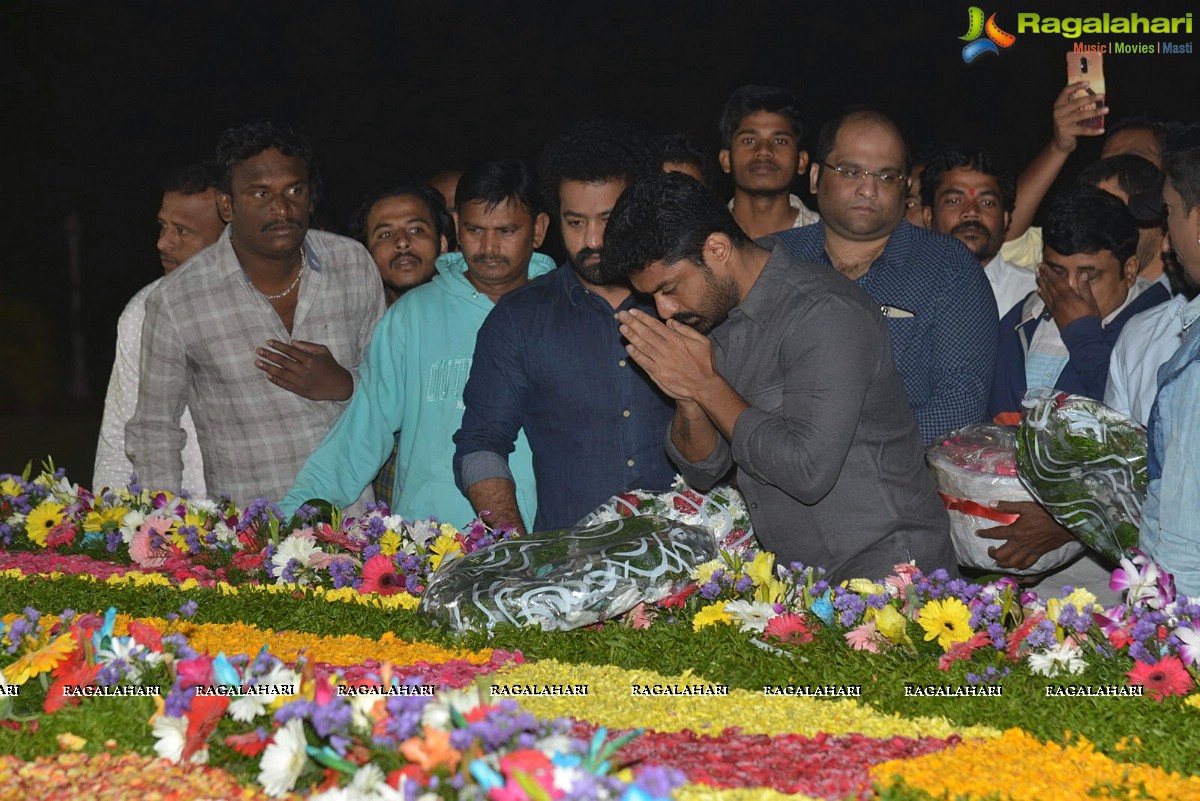 NTR's 23rd Death Anniversary - Jr NTR, Kalyan Ram Pay Tribute at NTR Ghat