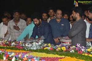 Jr NTR, Kalyan Ram Pay Tribute to NTR at NTR Ghat