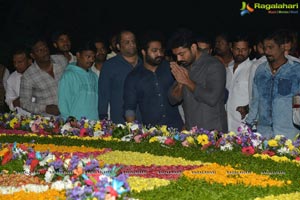 Jr NTR, Kalyan Ram Pay Tribute to NTR at NTR Ghat