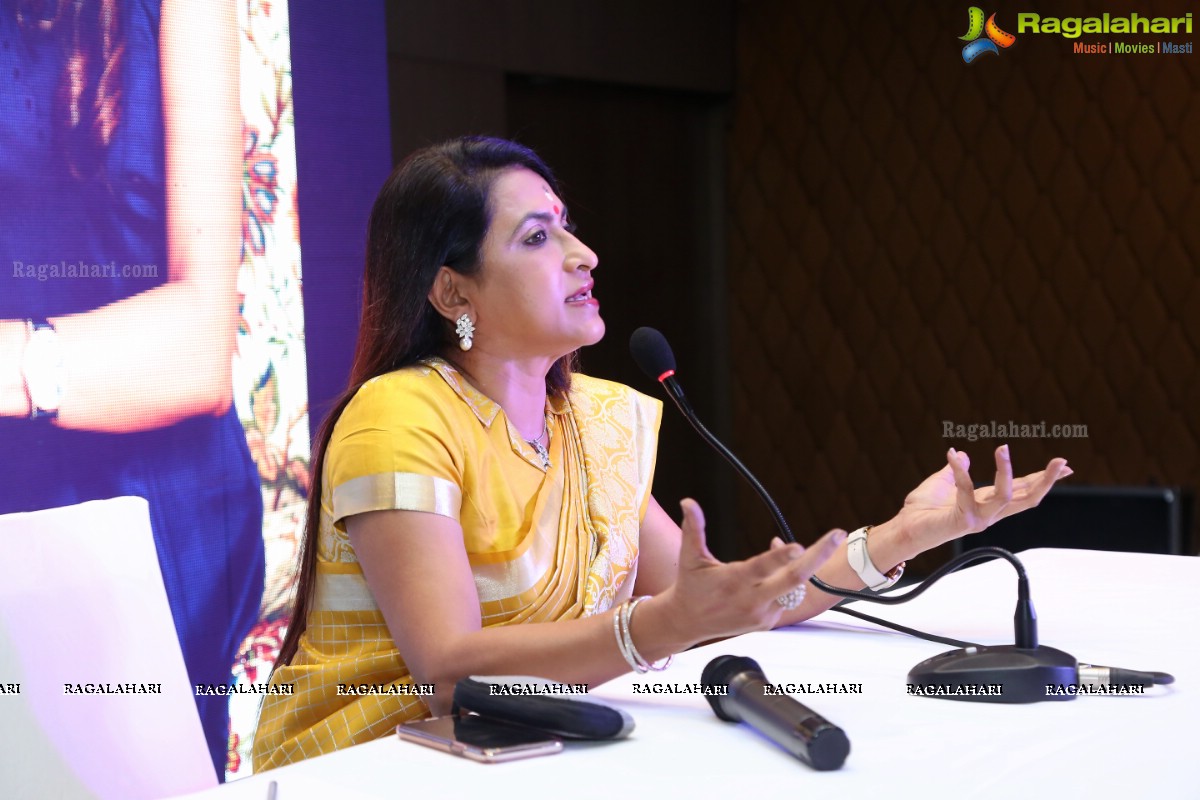 Beena Kannan Press Meet About Exhibition & Sale of Upscale Kanchipuram Sarees and Lachas at Hotel Avasa, Madhapur, Hyderabad