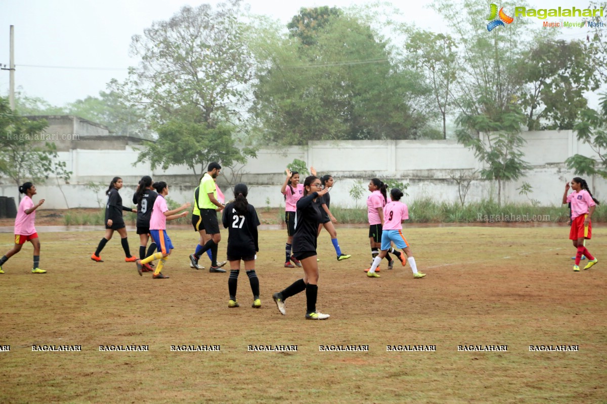 School Football League Girls Final at Birla Open Minds School, Gachibowli, Cyberabad