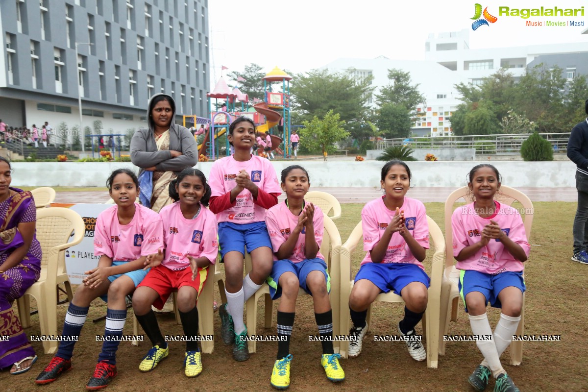 School Football League Girls Final at Birla Open Minds School, Gachibowli, Cyberabad