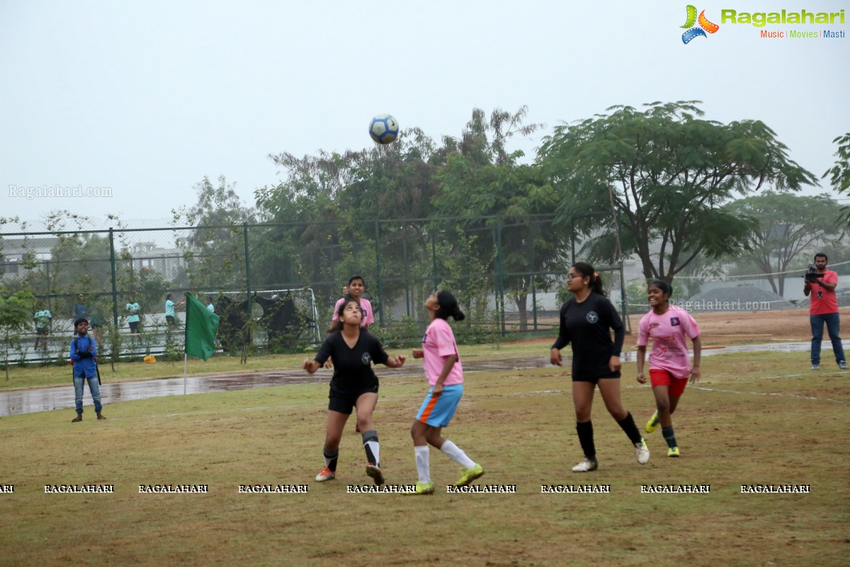 School Football League Girls Final at Birla Open Minds School, Gachibowli, Cyberabad