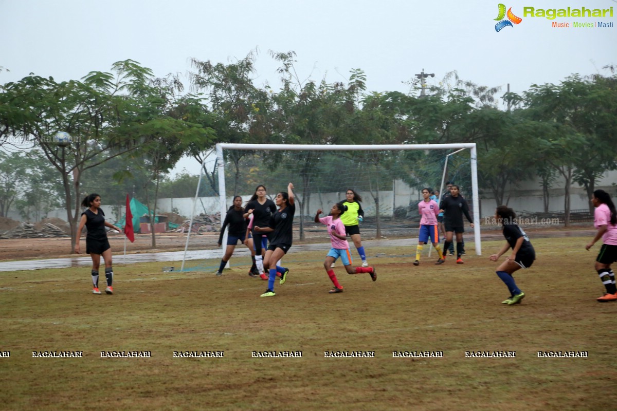 School Football League Girls Final at Birla Open Minds School, Gachibowli, Cyberabad