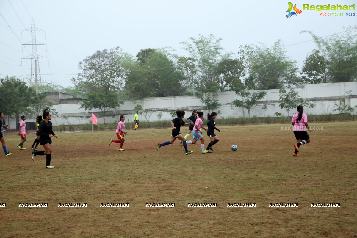 School Football League Girls Final at Birla Open Minds School, Gachibowli, Cyberabad