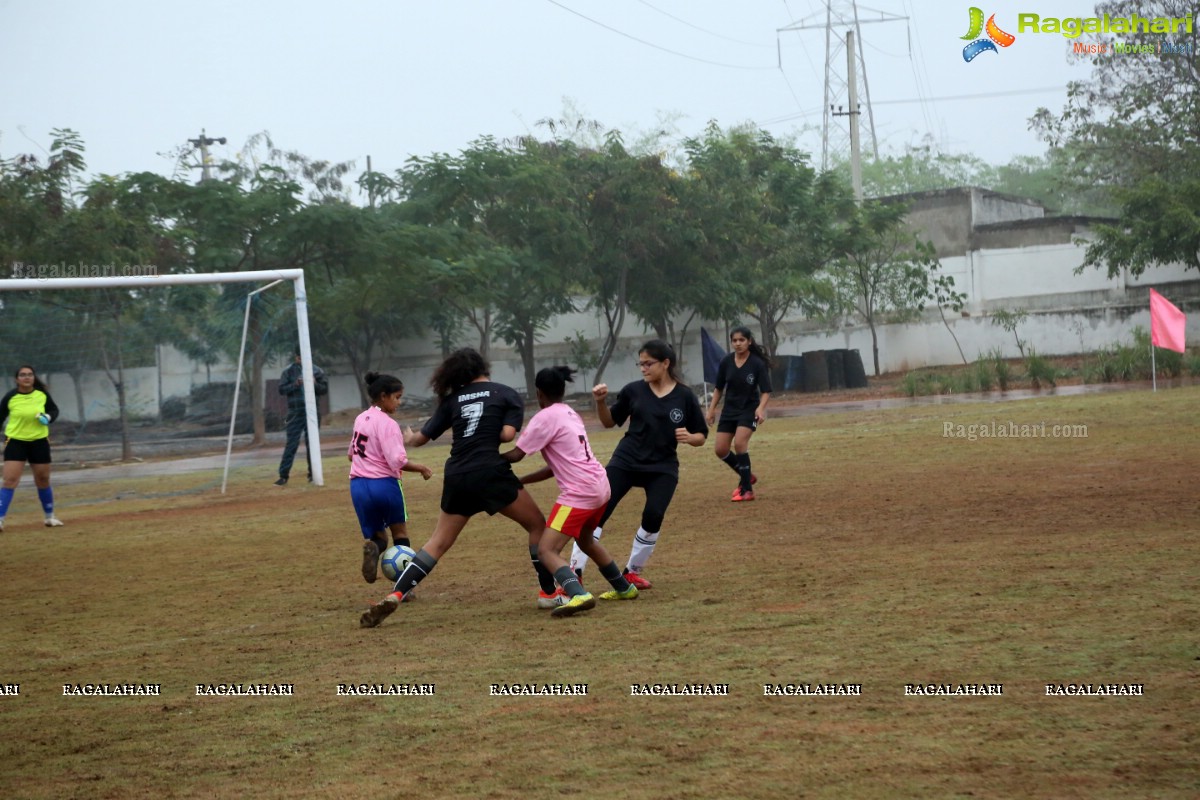 School Football League Girls Final at Birla Open Minds School, Gachibowli, Cyberabad