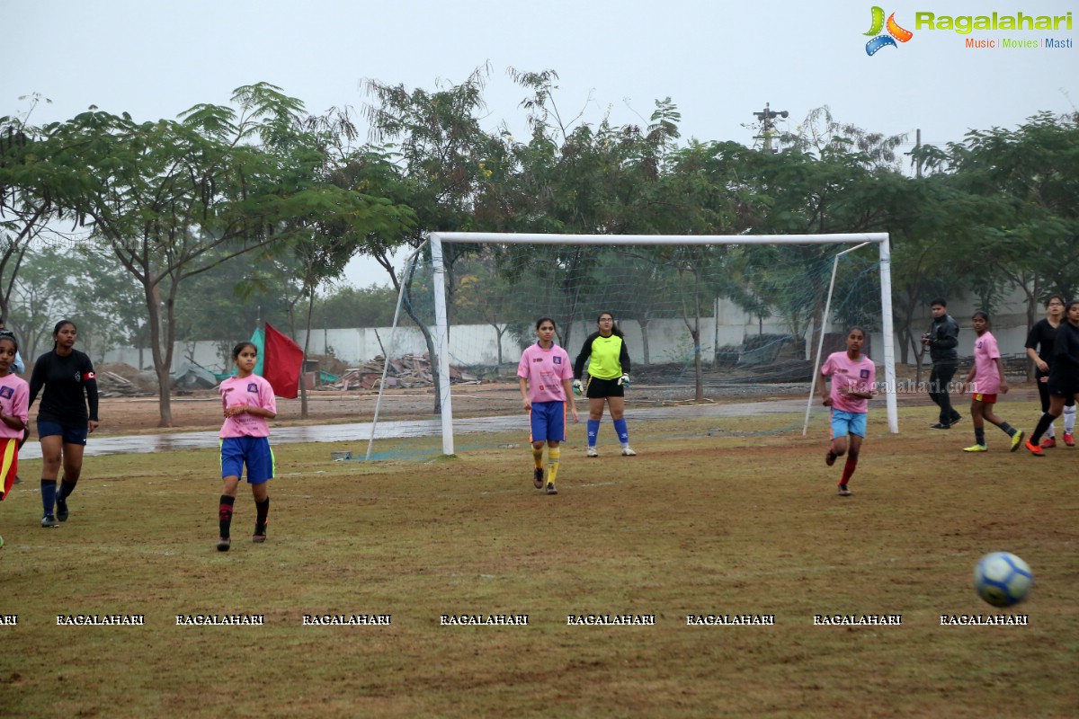 School Football League Girls Final at Birla Open Minds School, Gachibowli, Cyberabad