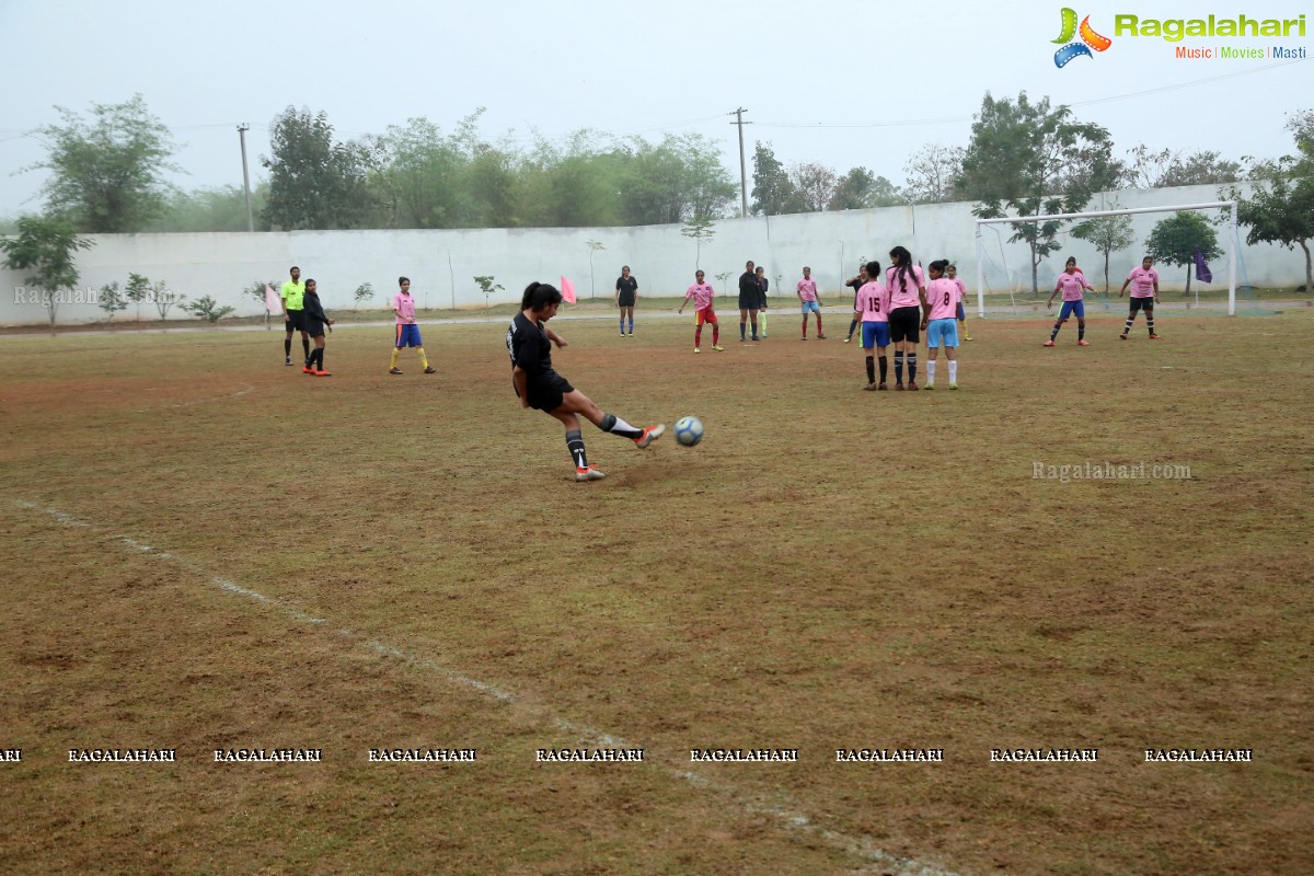 School Football League Girls Final at Birla Open Minds School, Gachibowli, Cyberabad