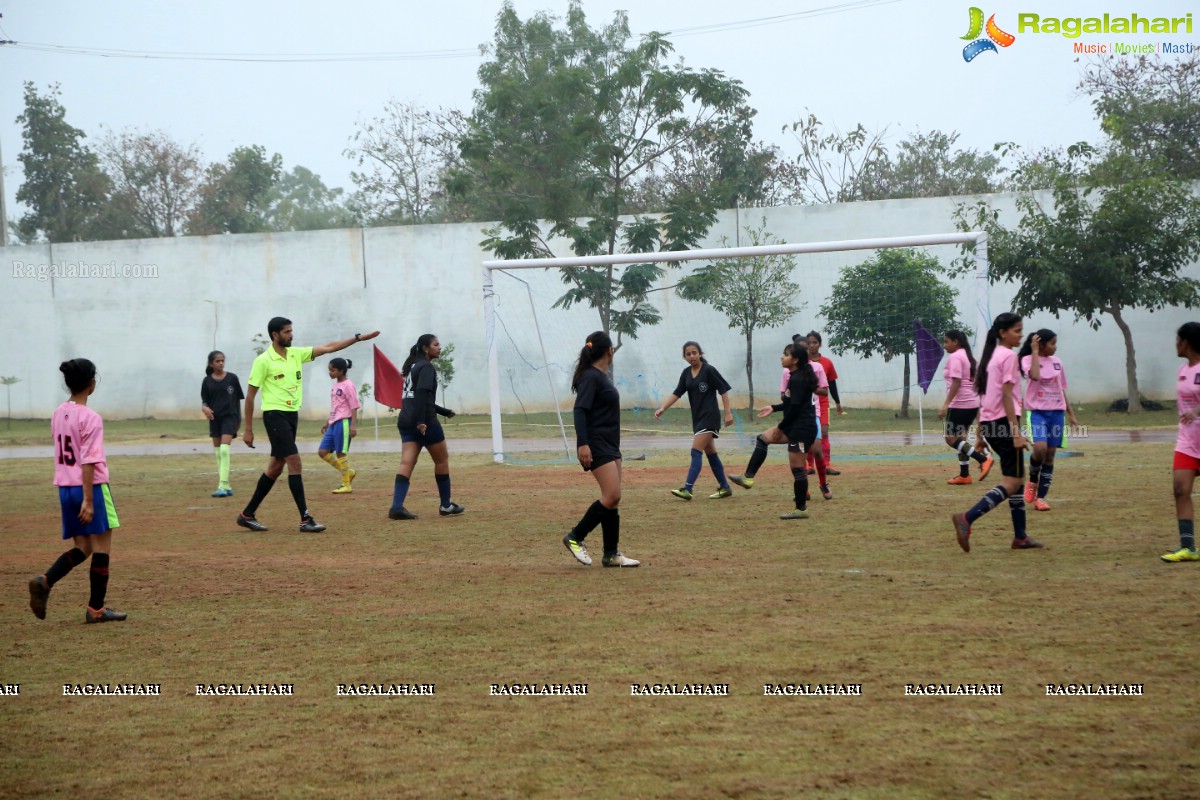 School Football League Girls Final at Birla Open Minds School, Gachibowli, Cyberabad