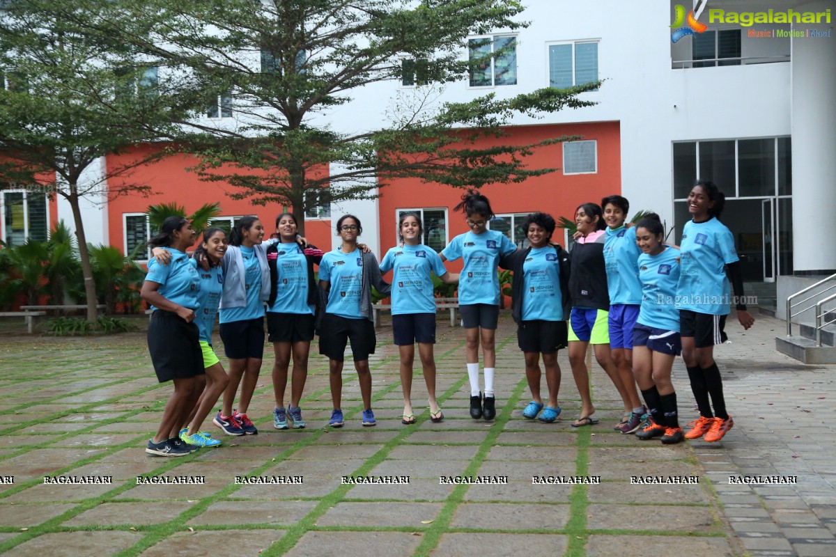 School Football League Girls Final at Birla Open Minds School, Gachibowli, Cyberabad