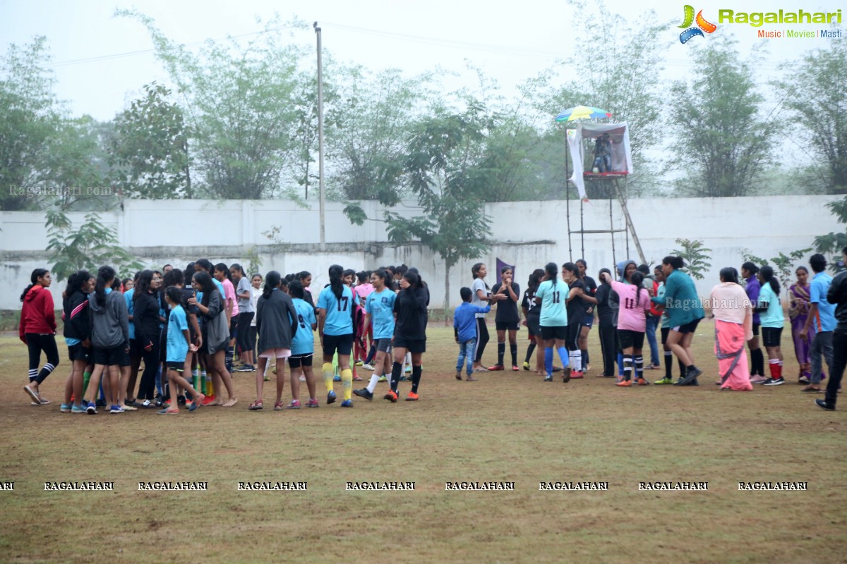 School Football League Girls Final at Birla Open Minds School, Gachibowli, Cyberabad