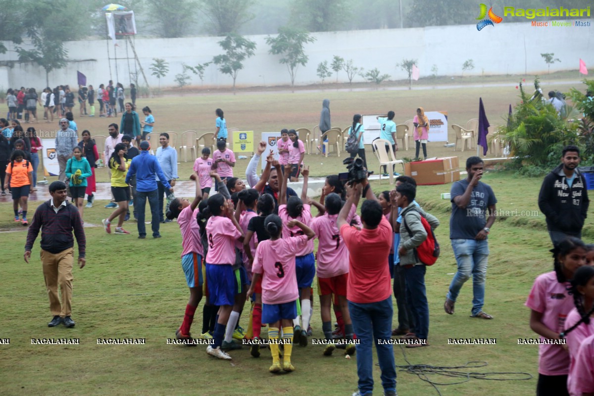 School Football League Girls Final at Birla Open Minds School, Gachibowli, Cyberabad