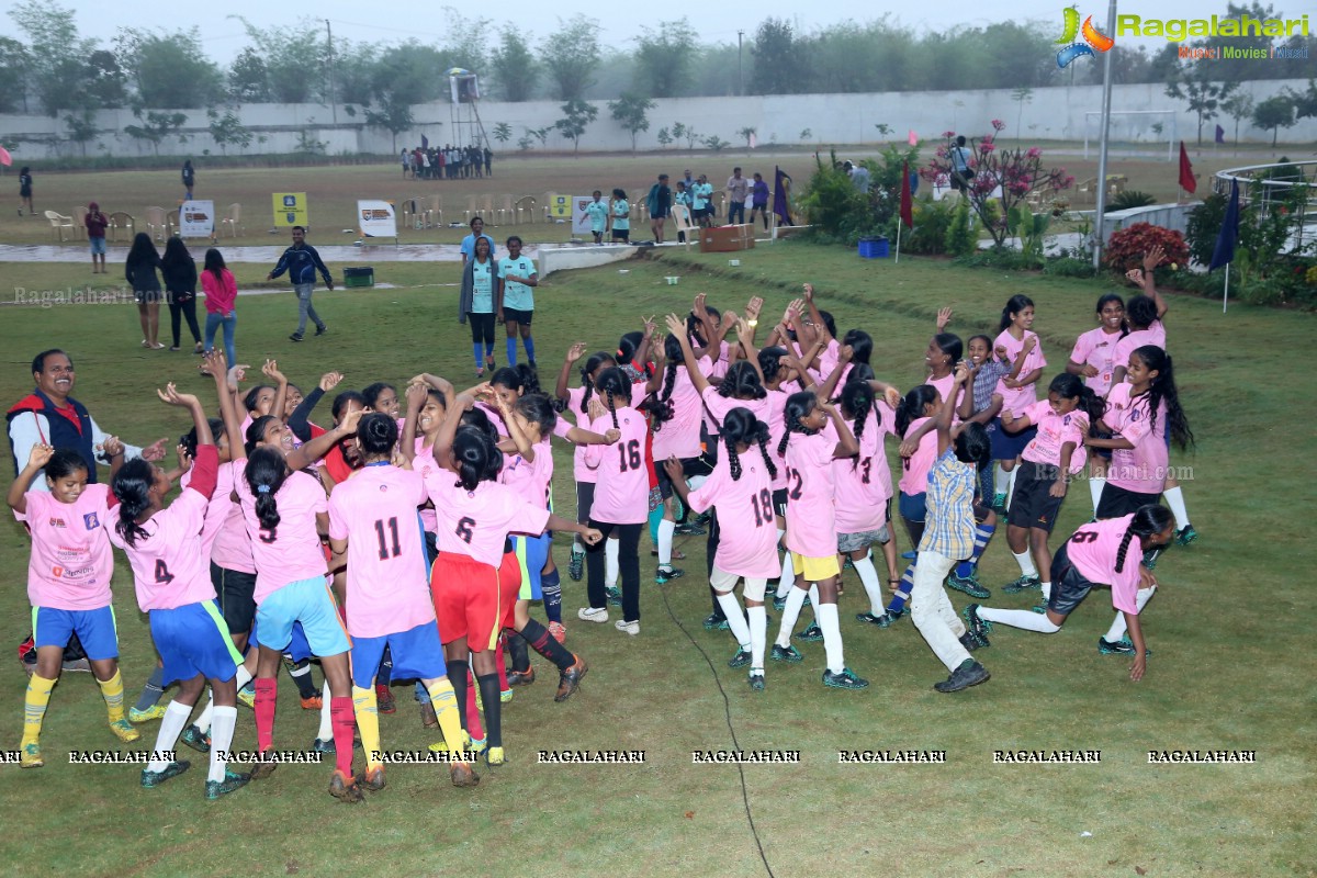 School Football League Girls Final at Birla Open Minds School, Gachibowli, Cyberabad