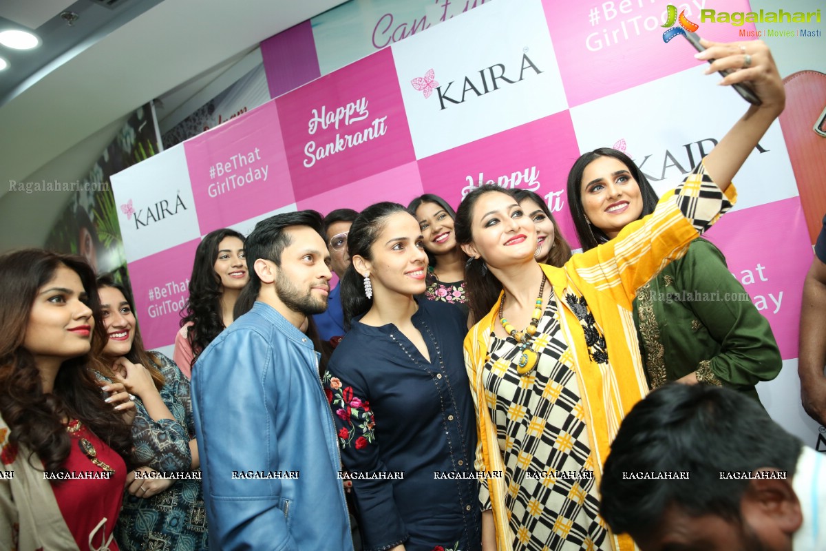 Saina Nehwal & Parupalli Kashyap Launch Kaira’s 111th Store at Saratha City Capital Mall, Kondapur