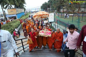 Procession Of Buddhist Monks & Followers 