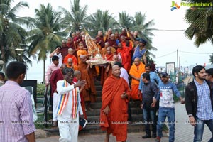 Procession Of Buddhist Monks & Followers 